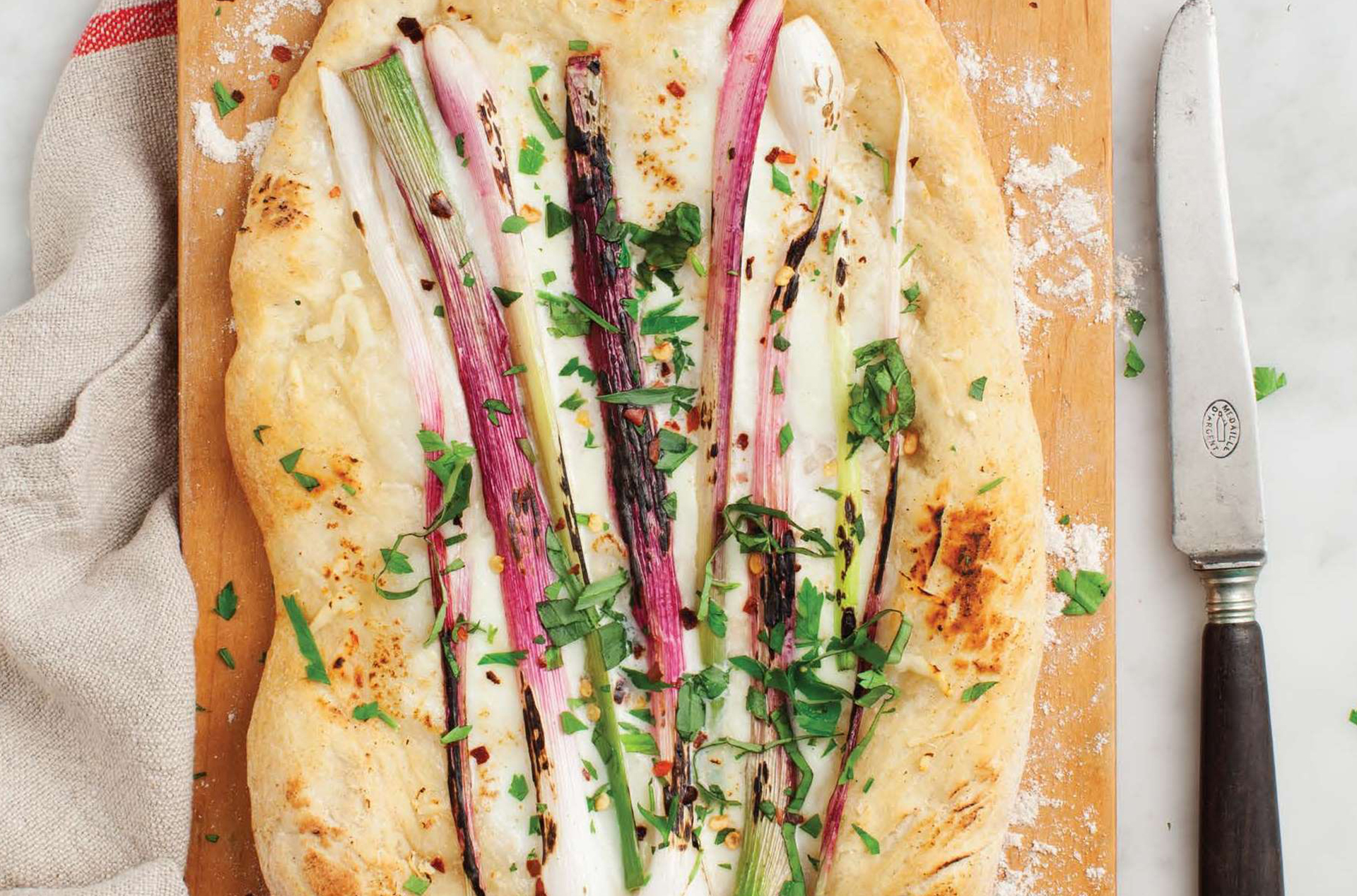 Spring Onion Pizzas