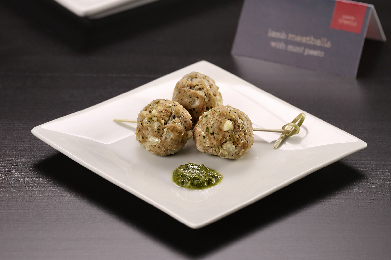 Lamb Meatballs with Mint Pesto