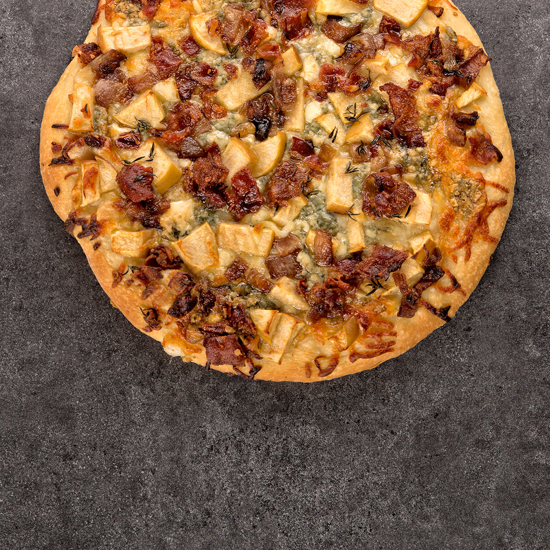 Sweet and Salty Apple Bacon Pizza