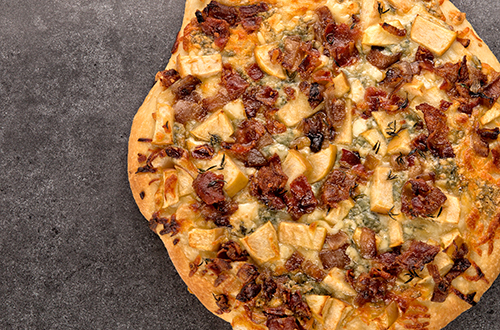 Sweet and Salty Apple Bacon Pizza