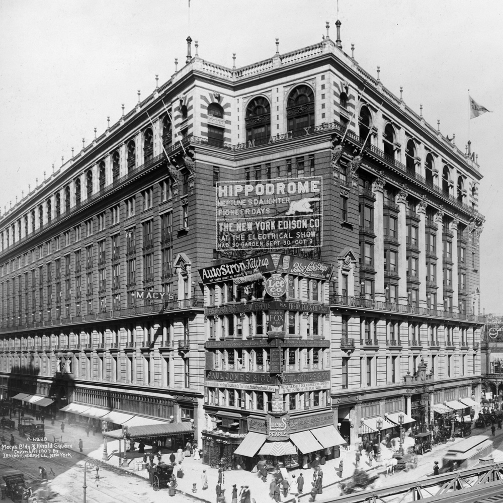 Macy's Building & Herald Square, New York City, early 1900s.